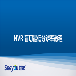 腾博会官网 NT NVR盲切最低区分率教程